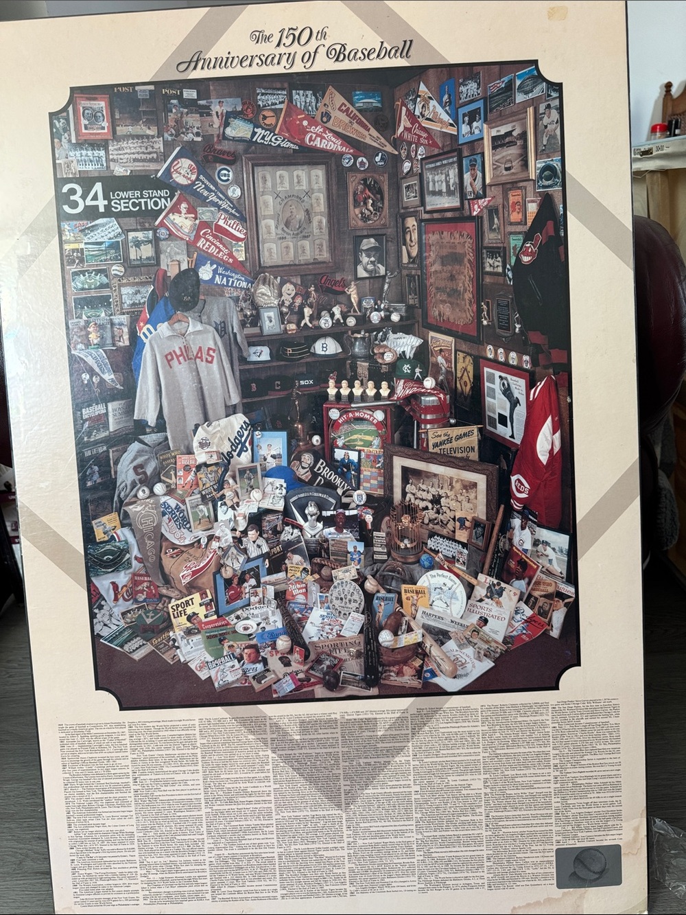 The 150th Anniversary of Baseball Commemorative Poster - Multi-Color